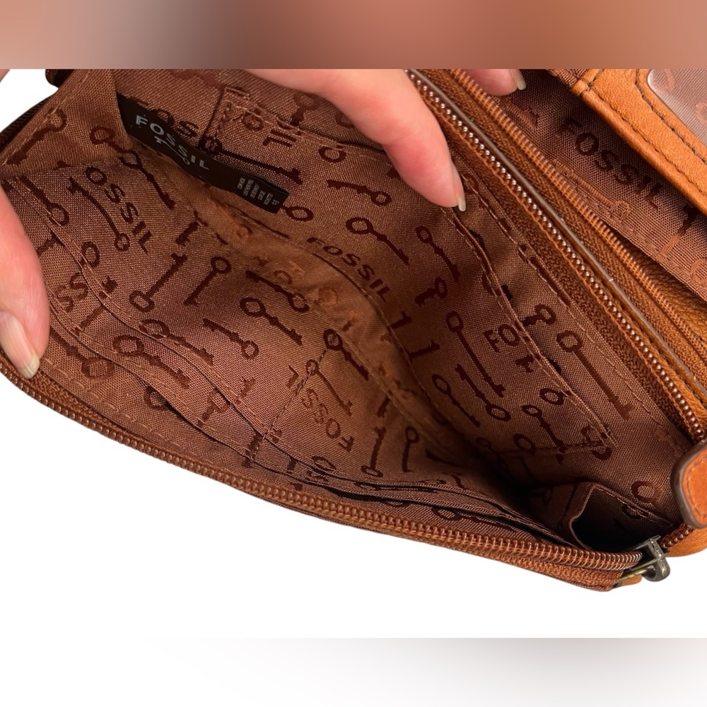 Fossil Vintage Brown Soft Leather Boho Multiple Compartments Wallet - Picture 4 of 9
